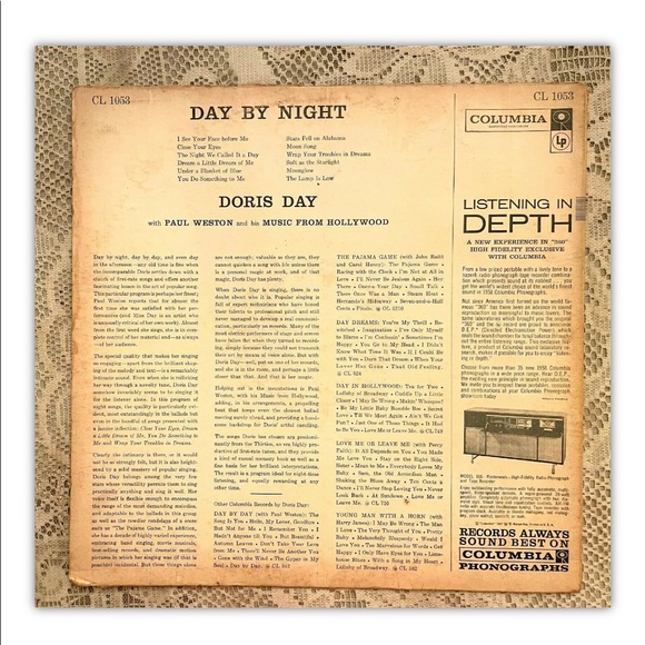 2 Vtg Doris Day LP Record Albums - Love Me or Leave Me and Day by Night - Picture 10 of 12